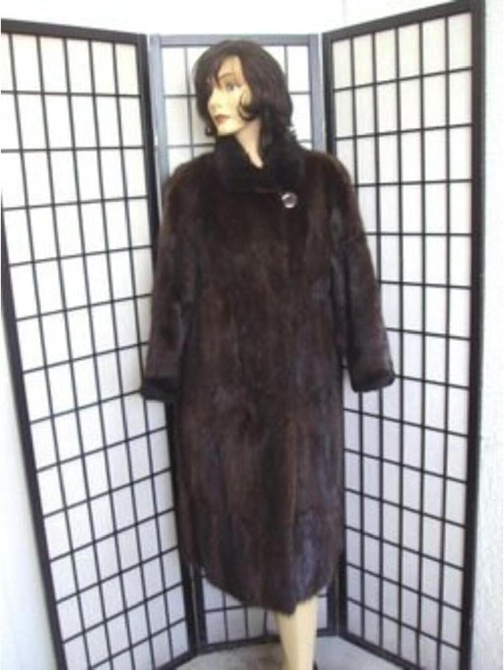 Mint Muskrat Fur Coat Jacket For Women Woman Size 10-12 Medium